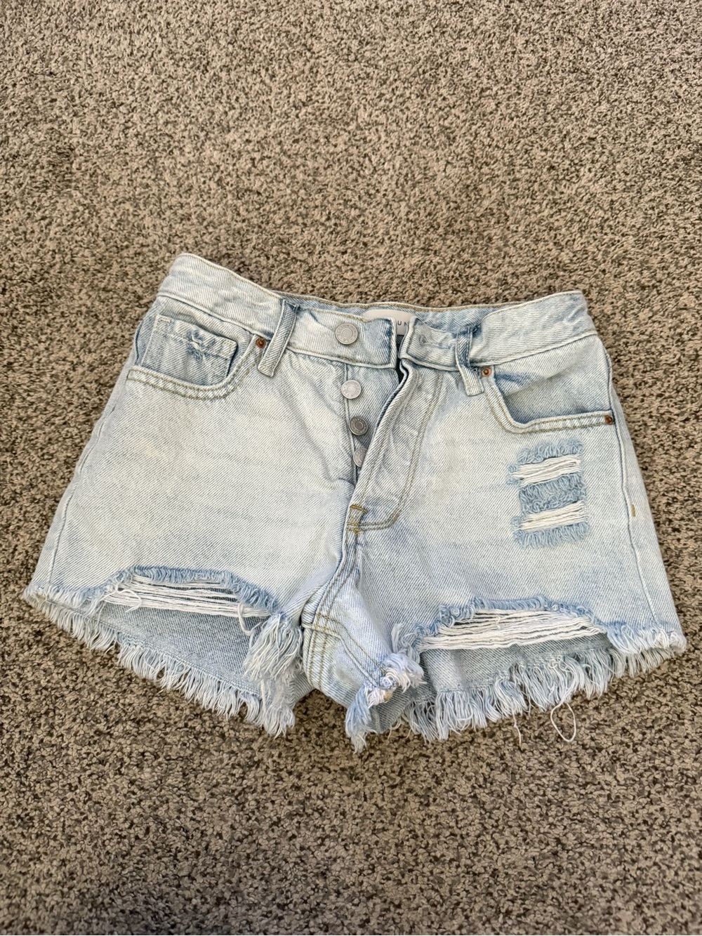 PacSun Light Blue Distressed Denim Shorts
